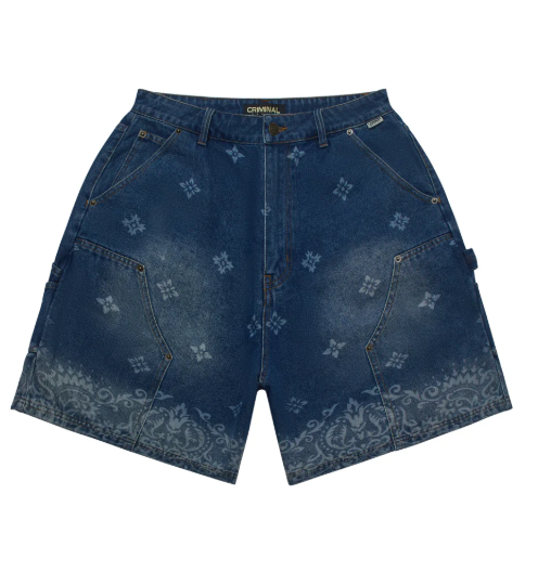 CD LASER PRINT DENIM SHORT